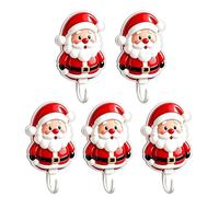 Crochets Adhésifs Sans Perçage Père Noël et Bonhomme Décoration Intérieure | Supports muraux sans perçage pour suspendre décorations de fêtes, clés et serviettes dans cuisine ou salle de bain