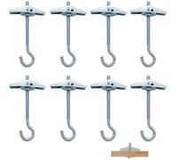 Crochets - Aile Boulons - M5 X 90 mm - Acier au carbone - 8 pièces - Charge max 15 kg