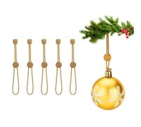 Crochets d'arbre de Noël, Crochet d'ornement de Noël antidérapants, Crochet de Boule de Noëls réglable, Cintres pour Sapin de Noëls pour accrocher Petits et Grands Ornements Lourds (24, Or)