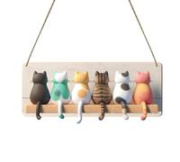 Crochets de cintre avec animaux, crochets porte-clés avec chats de dessins animés, jolis crochets décoratifs, décorations amusantes pour la maison pour les chambres, les salons, les garde-manger
