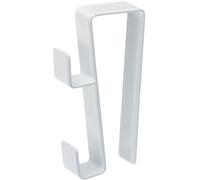 Crochets de cuisine Ibzoa® en acier – Blanc, lot de 2, 1,5 x 3,8 x 7,2 cm, pour portes de placard de 1,4 à 2,4 cm d'épaisseur, pour suspendre les torchons et les maniques