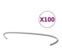vidaXL Crochets de gabion 100 pièces Acier galvanisé 50 cm Robustes et durables