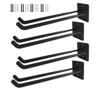 Crochets de garage, lot de 4, longueur 31,5 cm, support mural pour pneus, support mural pour outils lourds et pneus de voiture, convient également pour les vélos, les échelles et les outils de jardina