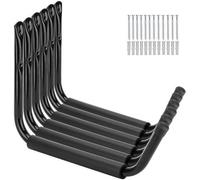 Crochets de garage solides, lot de 6, en acier, 10,5 x 15 pouces, robustes