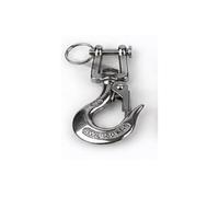 Crochets de levage en acier 304, crochet à œil pivotant, crochet de préhension à chape avec loquet, accessoire de gréement for utilisation de levage, 1 paquet(C-0.65T Load(Swivel))