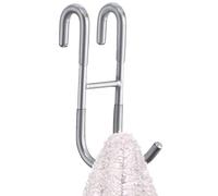 Crochets de porte de douche - Pendentif double serviette en acier