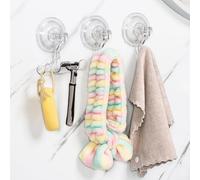 Crochets Douche Ventouse Double 11lbs Réutilisables(white) | crochet, capacité 11lbs, ventouse 2.7 pouces, réutilisable, salle de bain cuisine