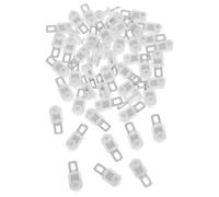 Crochets Glisseurs Rideaux en Acier Inoxydable, Lot de 50, Blancs | Installation Facile, Compatibles Plupart des Tringles Traversantes Standard, Résistants à Rouille