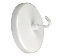 Crochets magnétiques blancs laqués, jusqu’à 24 kg, diamètre 63 mm, crochets magnétiques, aimant rond