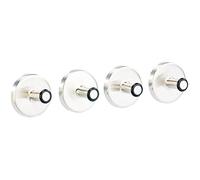 Crochets magnétiques - INFACTORY - Pack de 4 - Acier inoxydable - Aimant puissant - 80g max