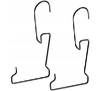 Crochets métalliques pour jardinières de balcon - Supports pour jardinières - Fixations réglables pour balustrade - Lot de 2 pièces - Noir