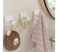 Crochets muraux à base carrée robuste sans perçage, support de rangement adhésif fort, crochet de rangement polyvalent pour clés, casque, chapeau, sac, idéal pour l'organisation de la maison, du dorto