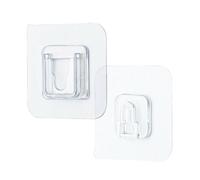 Crochets Muraux Adhésifs Double Facce, 1 Paire, 7x7cm, Crochets Solides Transparents, Ventouse, Support De Rangement Pour La Cuisine De La Maison