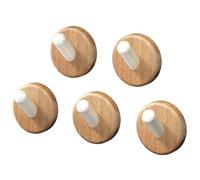 Crochets muraux, Crochet Mural Rétro En Bois 5 Pièces | Patères murales sans perçage, Base en bois rétro en métal for serviette hapeau