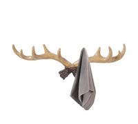 Crochets muraux en bois de cerf - Résine 40 x 12 x 4 cm | Porte-manteau décoratif pour manteaux, chapeaux et clés | Organisateur mural rustique pour serviettes et sacs dans le couloir ou la chambre à