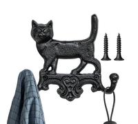 Crochets muraux pour chat - Support mural en fer vintage | Double crochet porte-manteau pour mur | pour chapeaux clés sac vêtements ferme entrée salle de bain cuisine chambre