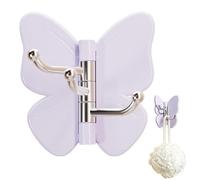 Crochets papillon adhésifs rotatifs à 3 branches | Patère pour vêtements, sac, chapeau, clé, serviette, manteau, salle de bain, chambre à coucher, cuisine placard