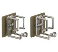 Crochets pour lavabo, en acier inoxydable, avec adhésif de forte adhérence, lot de 2