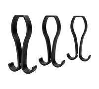 Crochets pour porte de douche 3 pièces supports double face à encombrement | Crochets Doubles À Serviettes Pour Peignoirs, Brosses, Vêtements, Salles De Bain, Toilettes, Hôtel,