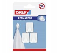 Crochets TESA, cintres adhésifs rectangulaires blancs, petits, en plastique, lot