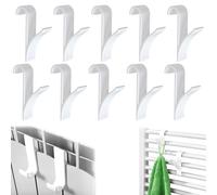 Crochets universels radiateur blancs - set 10 pièces installation facile