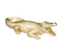 Crocodile en résine - Doré