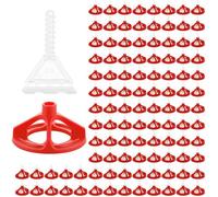 Croisillon Autonivelant 3mm Kit, Système Nivellement à Visser 100 Cadrans Réutilisables + 200 Clips, Cale Carrelage Autonive