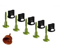 Croisillon Carrelage Autonivelant 3mm - 3 à 25mm d'Épaisseur de Carreau - Kit de Nivellement 100 Têtes Réutilisables Avec 100 Bases + Accessoire à Visser/Dévisser Pratique - PRO-LEVELING