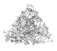 Croisillons Autonivelant pour Carrelage en Métal, 100 Pièces Argenté | Aiguille 1,5mm Remplaçable, Réglage des Carreaux, Usage Sols et Cuisines