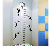 Croissance Hauteur Toise Basket-Ball Hauteur Autocollants Stickers Muraux Stickers Muraux Chambre Enfant Lettres Baby Foot Football Mesure Hauteur Pieds Fenêtre-Basket-Ball_Extra Large