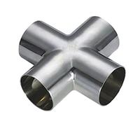 Croix de soudure sanitaire en acier inoxydable 304 en 1/2", 3/4" et 1", convient aux raccords de tuyau, idéal pour la fabrication de bière domestique