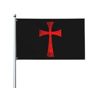 Croix Des Chevaliers Croisés Templiers Flag Solide Drapeaux Couleurs Vives Drapeau De Jardin Pour Porche Cour Bar 90X150Cm