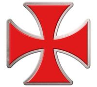 Croix Des Templiers - 1 Autocollant De 21x21cm - Sticker/Autocollant