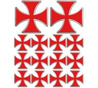 Croix Des Templiers - 2 Stickers De 10cm / 12 Stickers De 5cm - Sticker/Autocollant