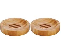 Croll & Denecke Porte-Savon Rond décoratif en Bambou 86 g (Lot de 2)