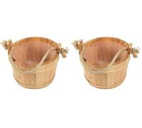 Croll & Denecke Seau en bois pour sauna Diamètre 28 cm (Lot de 2)