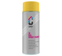 CROP Peinture en bombe RAL 1021 Jaune colza - Couverture élevée, Séchage rapide, 100% inaltérable - Auto, Moto & Bricolage - Haute brillance - 400ml