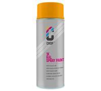 CROP Peinture en bombe RAL 1028 Jaune melon - Couverture élevée, Séchage rapide, 100% inaltérable - Auto, Moto & Bricolage - Haute brillance - 400ml