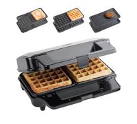 Croque-gaufre-gril 3en1 900w noir/inox - Bestron - ASG90XXL -