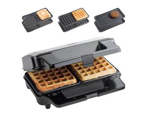 Croque-gaufre-gril 3en1 900w noir/inox - Bestron - ASG90XXL -