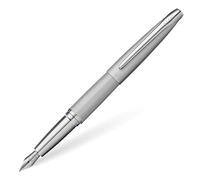 Cross ATX Titanium Grey PVD Etched Diamond Pattern w/Polished Titanium Grey PVD Appointments and Stainless Steel Medium Nib Fountain Pen