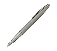 Cross ATX Titanium Grey PVD Etched Diamond Pattern w/Polished Titanium Grey PVD Appointments and Stainless Steel Fine Nib Fountain Pen