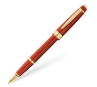Cross Bailey Light Stylo-plume Ambre avec ferrures dorées Calibre XF Livré dans un emballage cadeau