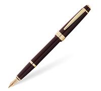 Cross Bailey Light Stylo-plume, calibre M, avec emballage cadeau, vernis rouge avec ferrures dorées, 1 pièce (1 pièce)