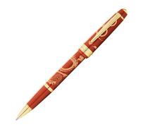 Cross Bailey Light Stylo roller (épaisseur de trait F, couleur de l'encre : noir, emballage cadeau inclus), ambre/doré « Année du dragon »