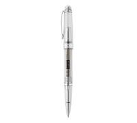 Cross Bailey Light Translucent 8562-1 Stylo à bille (mine de stylo à bille noire, épaisseur de trait M, indélébile, modèle à capuchon, emballage cadeau de qualité supérieure) translucide/chromé