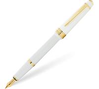 Cross Bailey Lumière Polis Fin Pointe Blanc Résine Et Or Garniture Stylo Plume