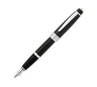 Cross Pens Stylo plume Bailey – Pointe moyenne – Laqué noir