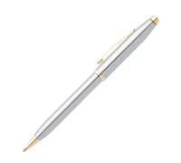 CROSS Century II Medalist - Stylo bille rechargeable - Avec attributs plaqués or 23 carats - En chrome poli - Écrin classique et recharge incluse