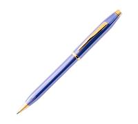 Cross Century II Stylo à bille, bâtonnets M, couleur d'écriture : noir, avec boîte cadeau de qualité supérieure, bleu lavande/doré